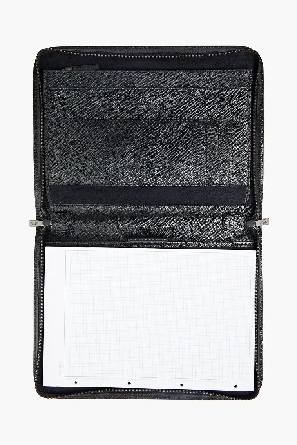 SERAPIAN Textured-leather document case