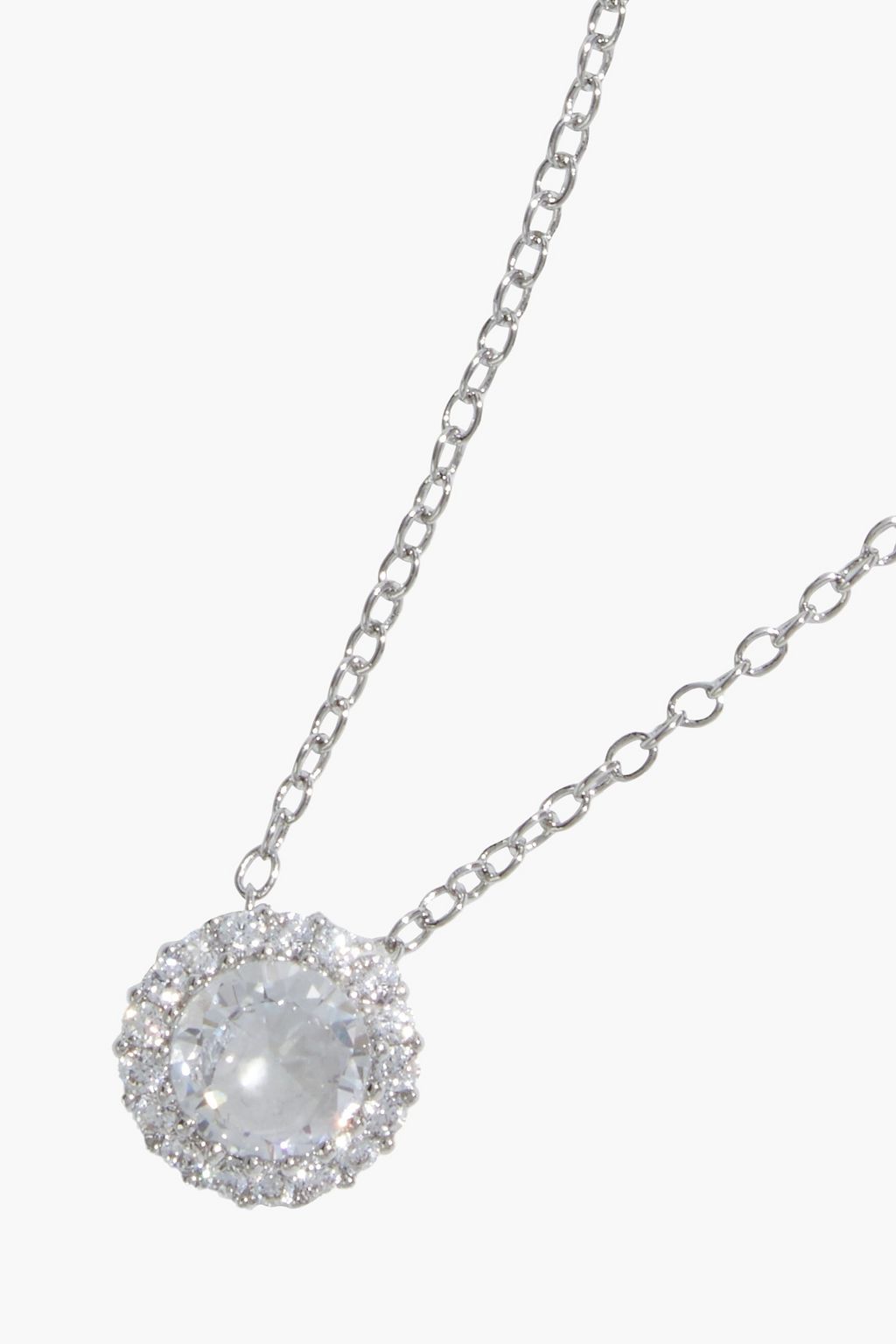 CZ BY KENNETH JAY LANE Silver-tone crystal necklace and earrings set