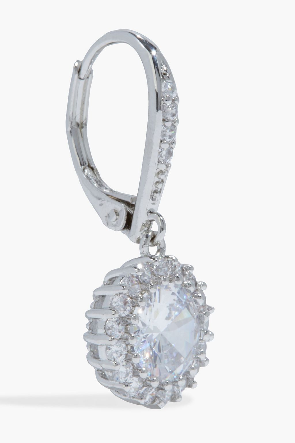 CZ BY KENNETH JAY LANE Silver-tone crystal necklace and earrings set