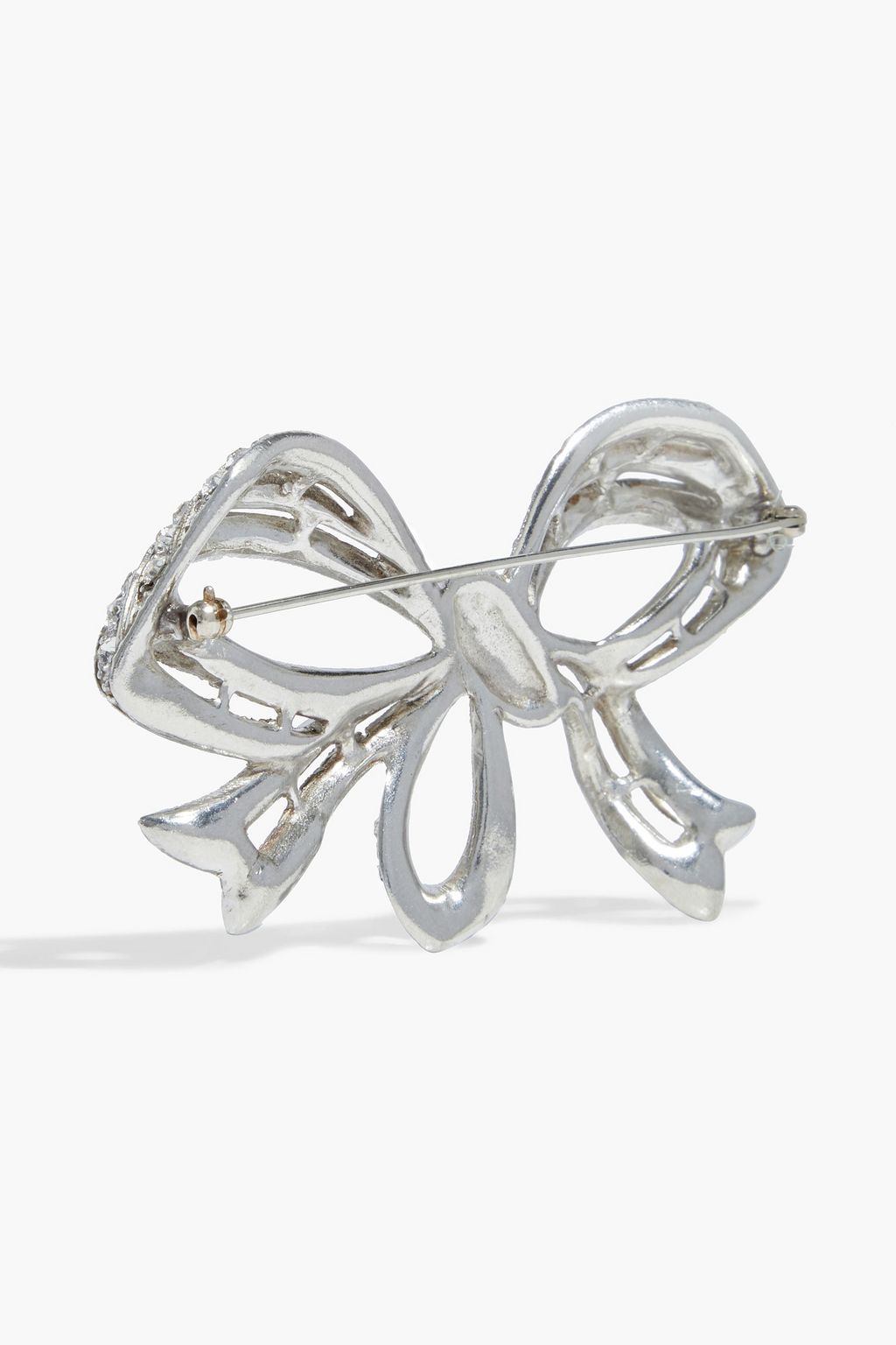 BEN-AMUN Crystal-embellished silver-tone brooch