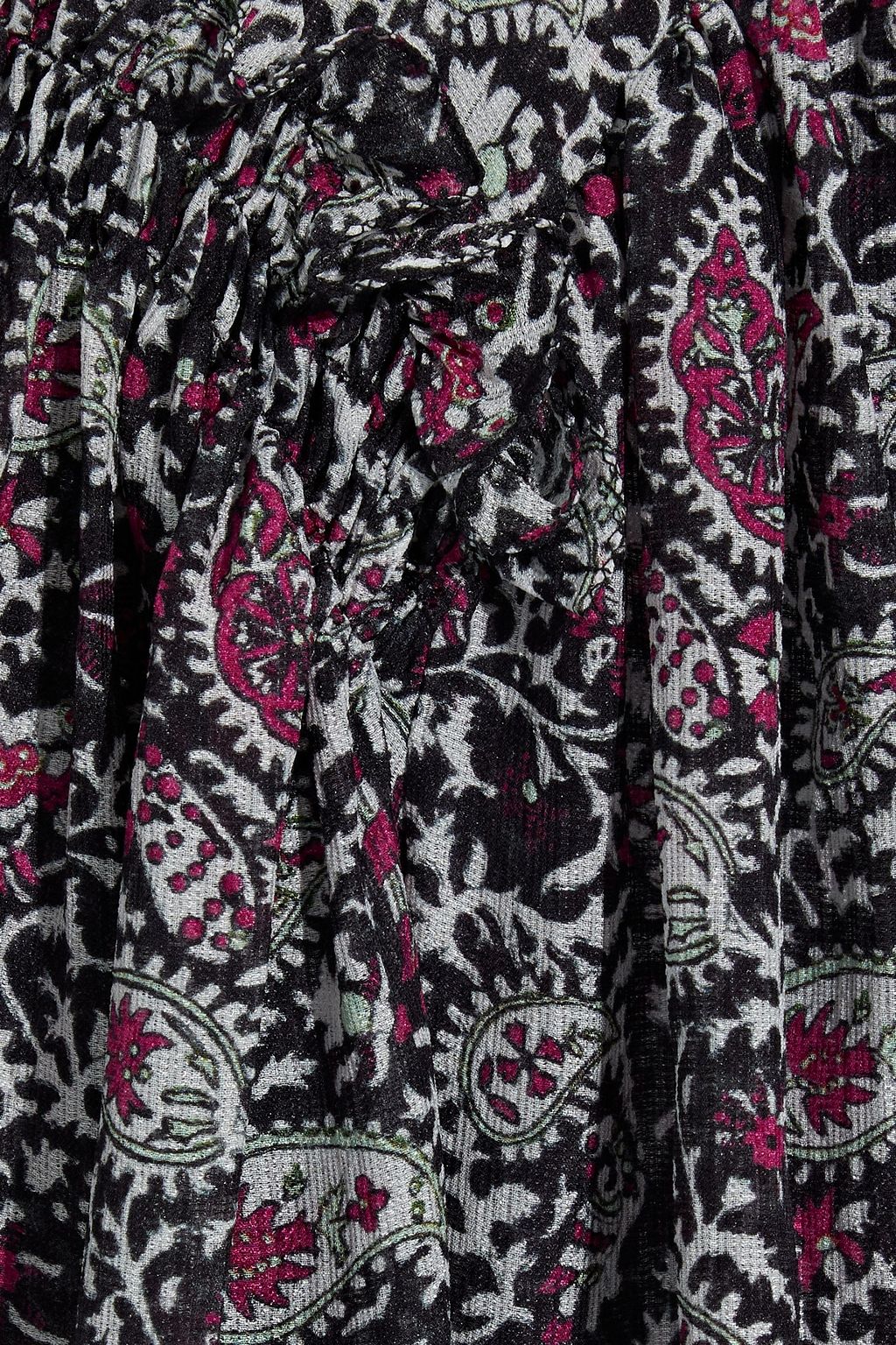 ISABEL MARANT Noon ruffle-trimmed printed silk-georgette blouse