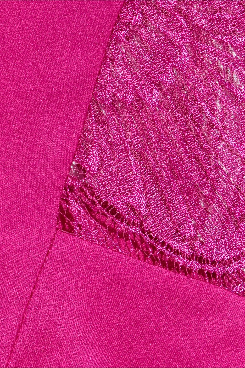 AGENT PROVOCATEUR Emie lace-paneled silk-satin chemise