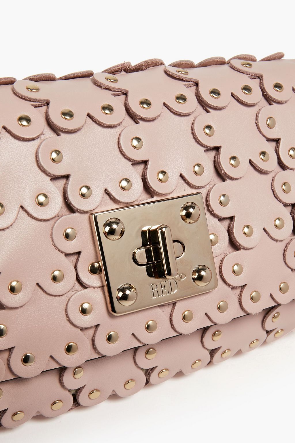 RED(V) Flower Puzzle leather shoulder bag
