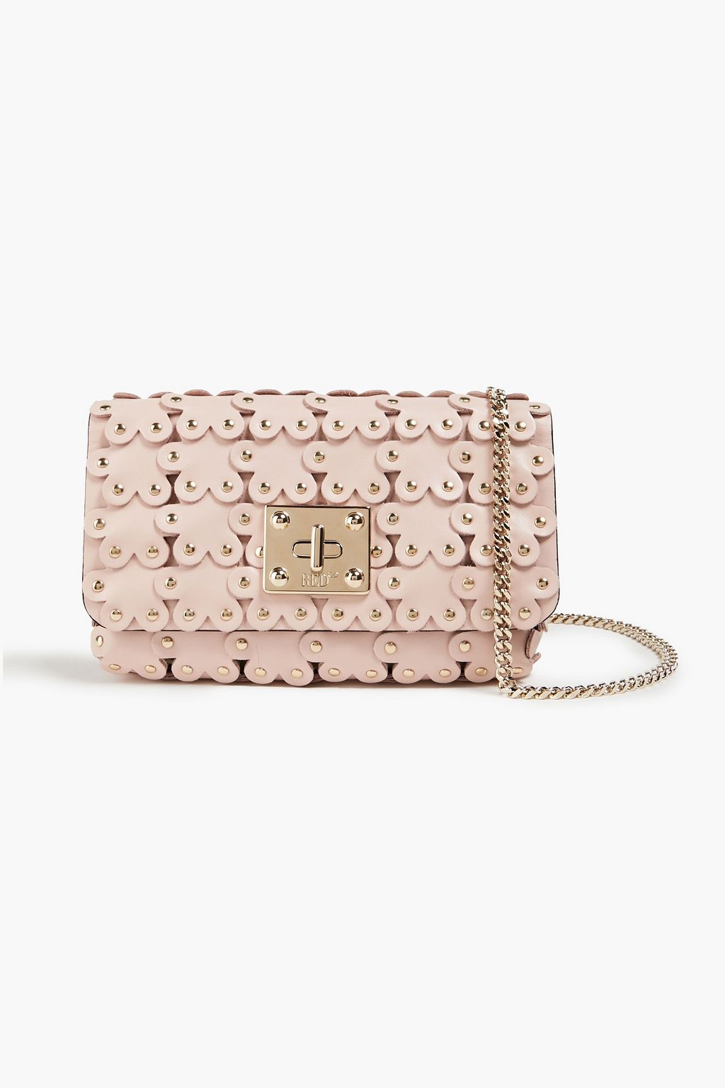 RED(V) Flower Puzzle leather shoulder bag