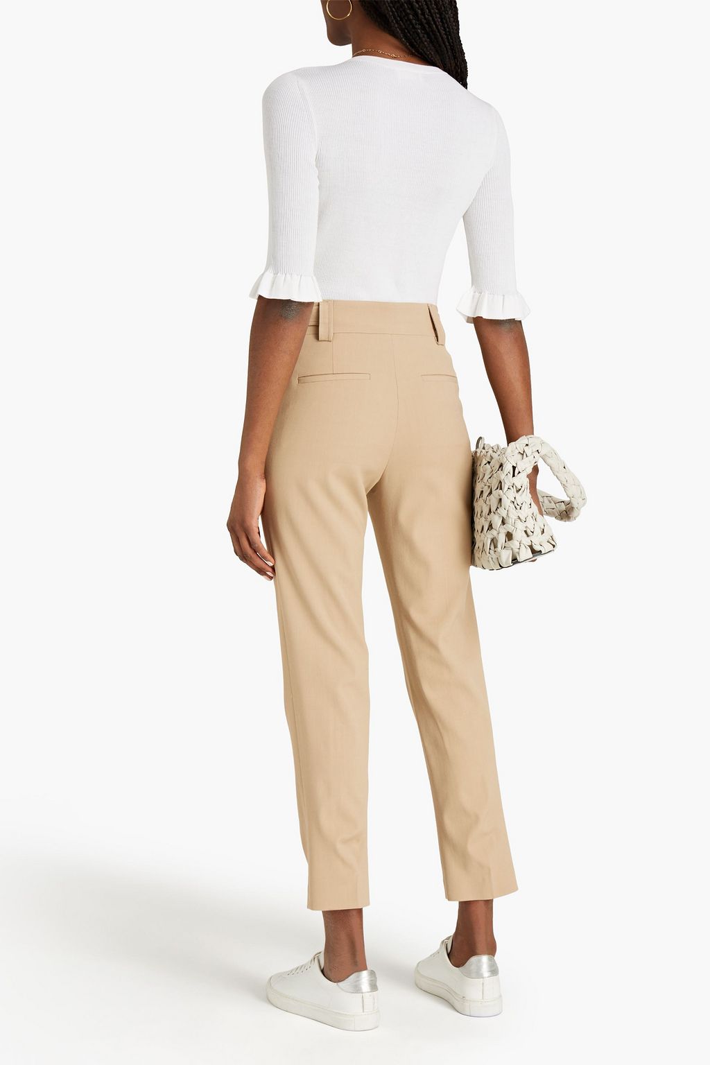 REDVALENTINO Belted twill tapered pants