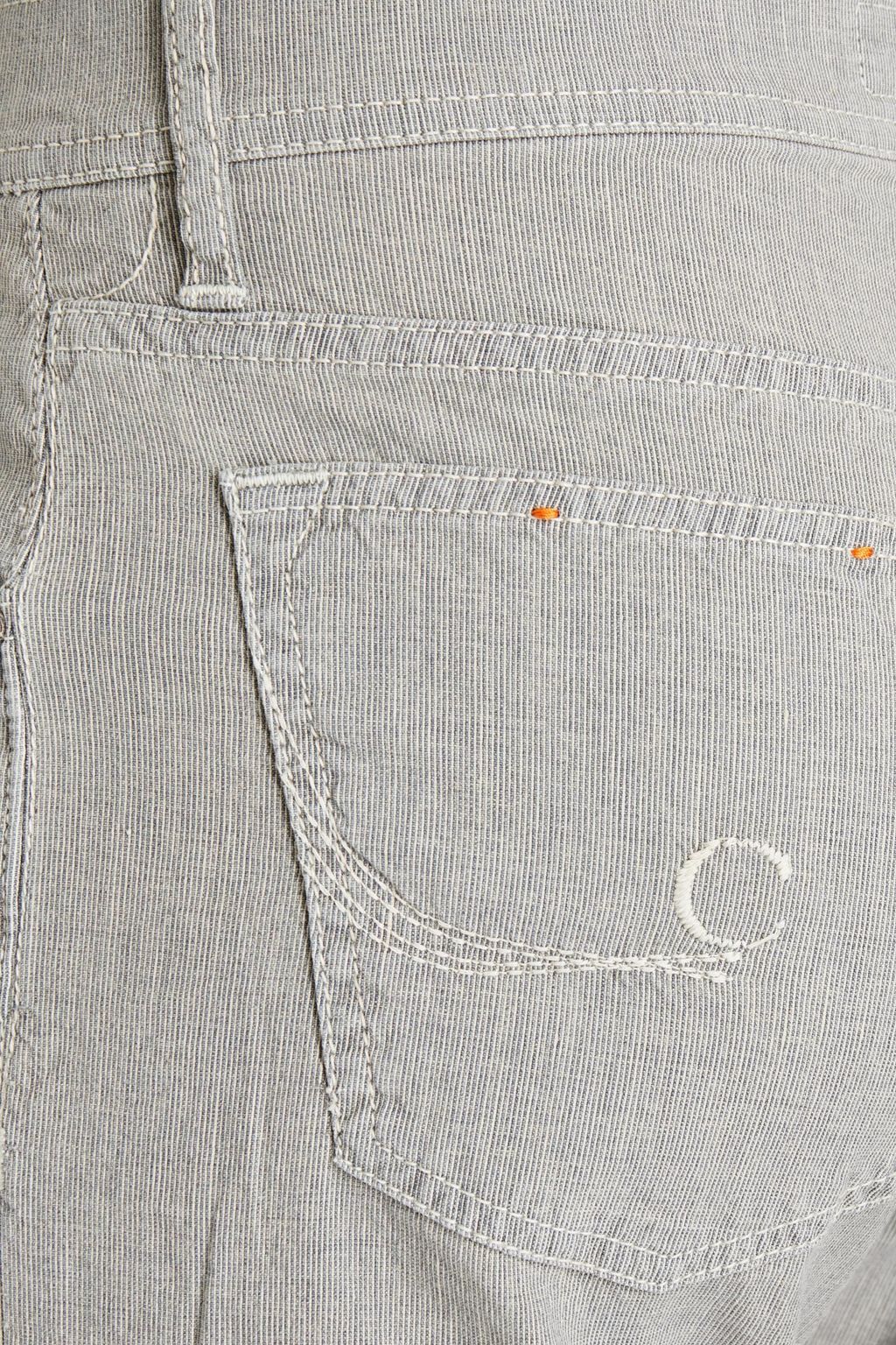 CORNELIANI ID Tapered pinstriped cotton-blend pants