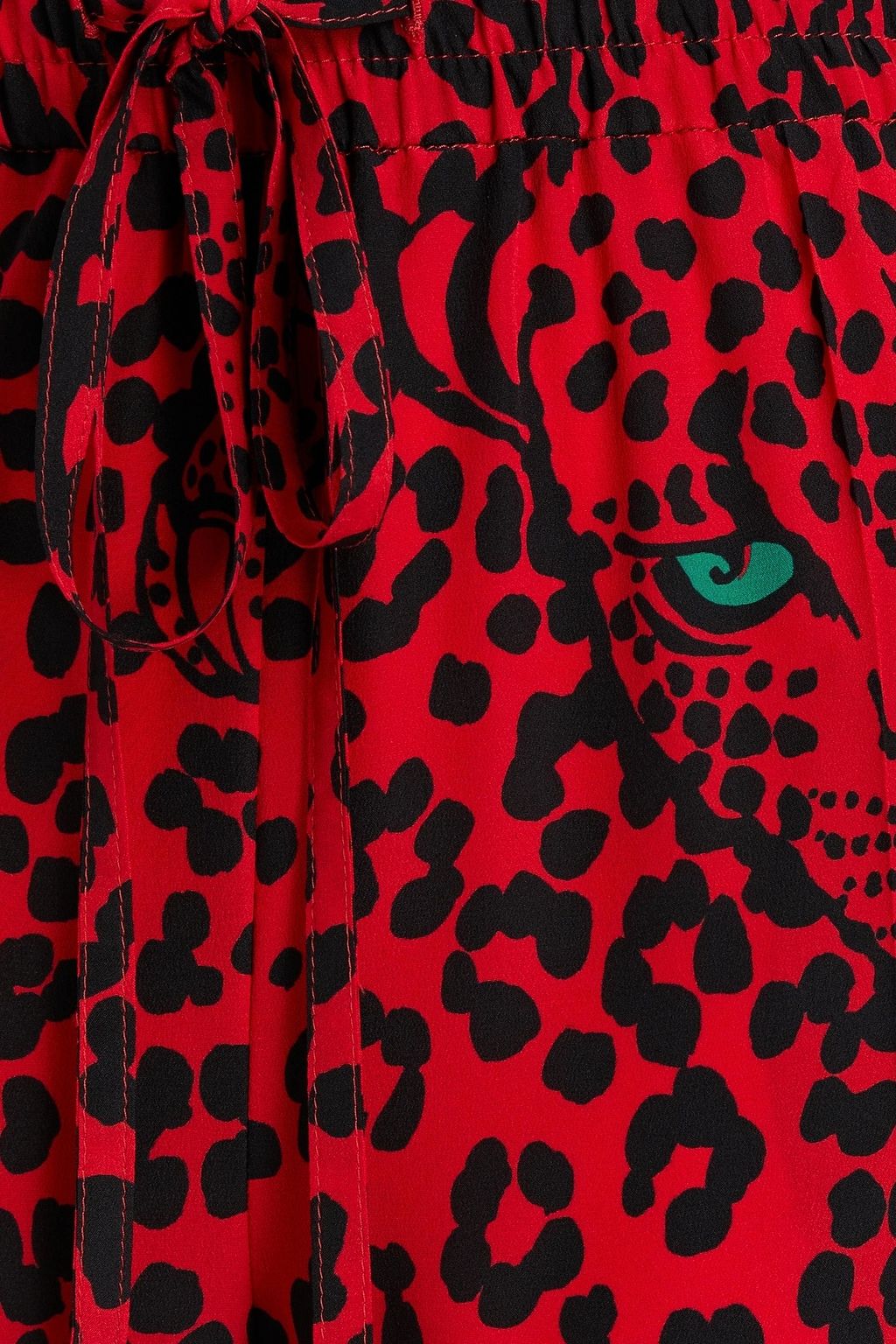 REDVALENTINO Leopard-print silk crepe de chine straight-leg pants