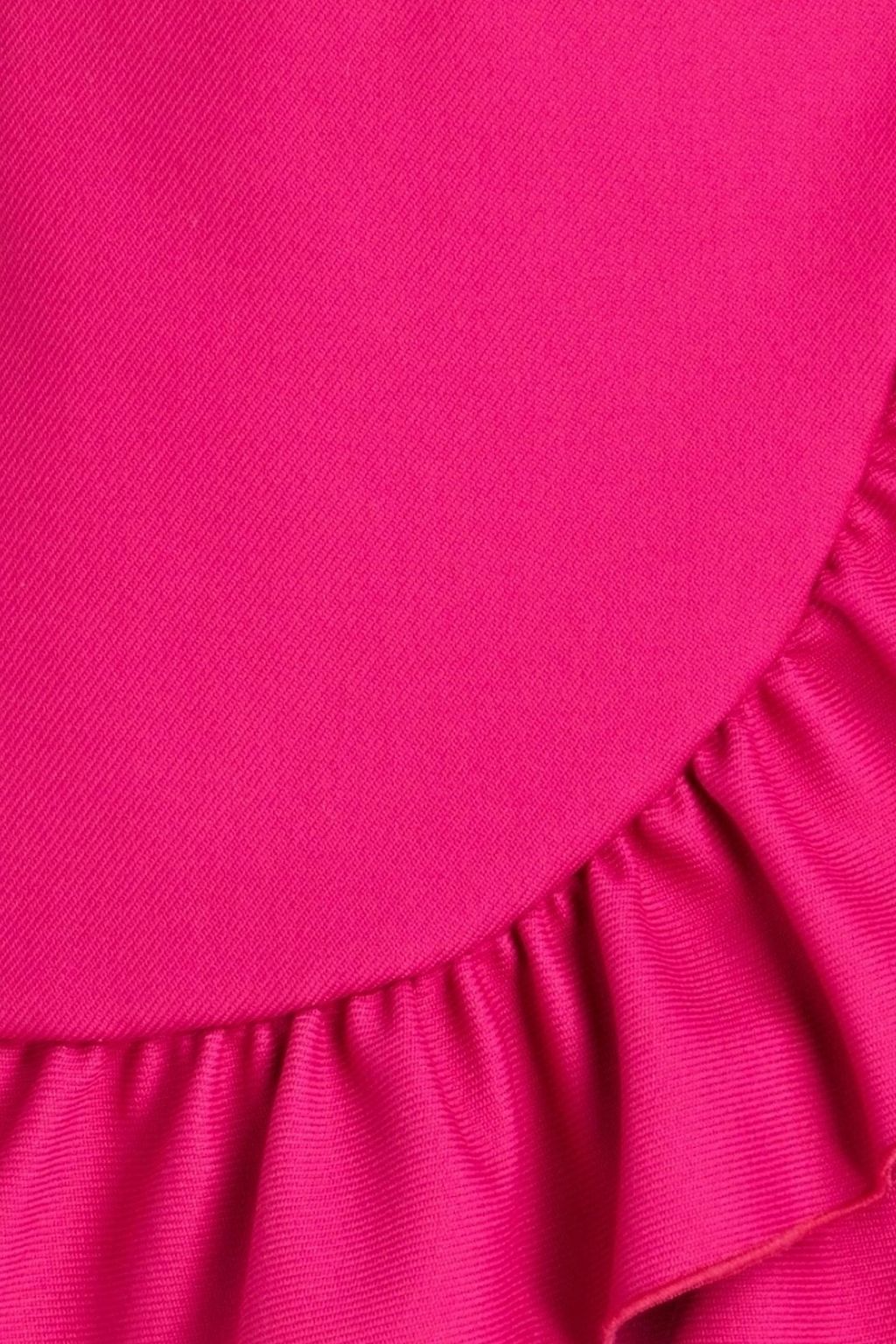 REDVALENTINO Ruffled gabardine shorts