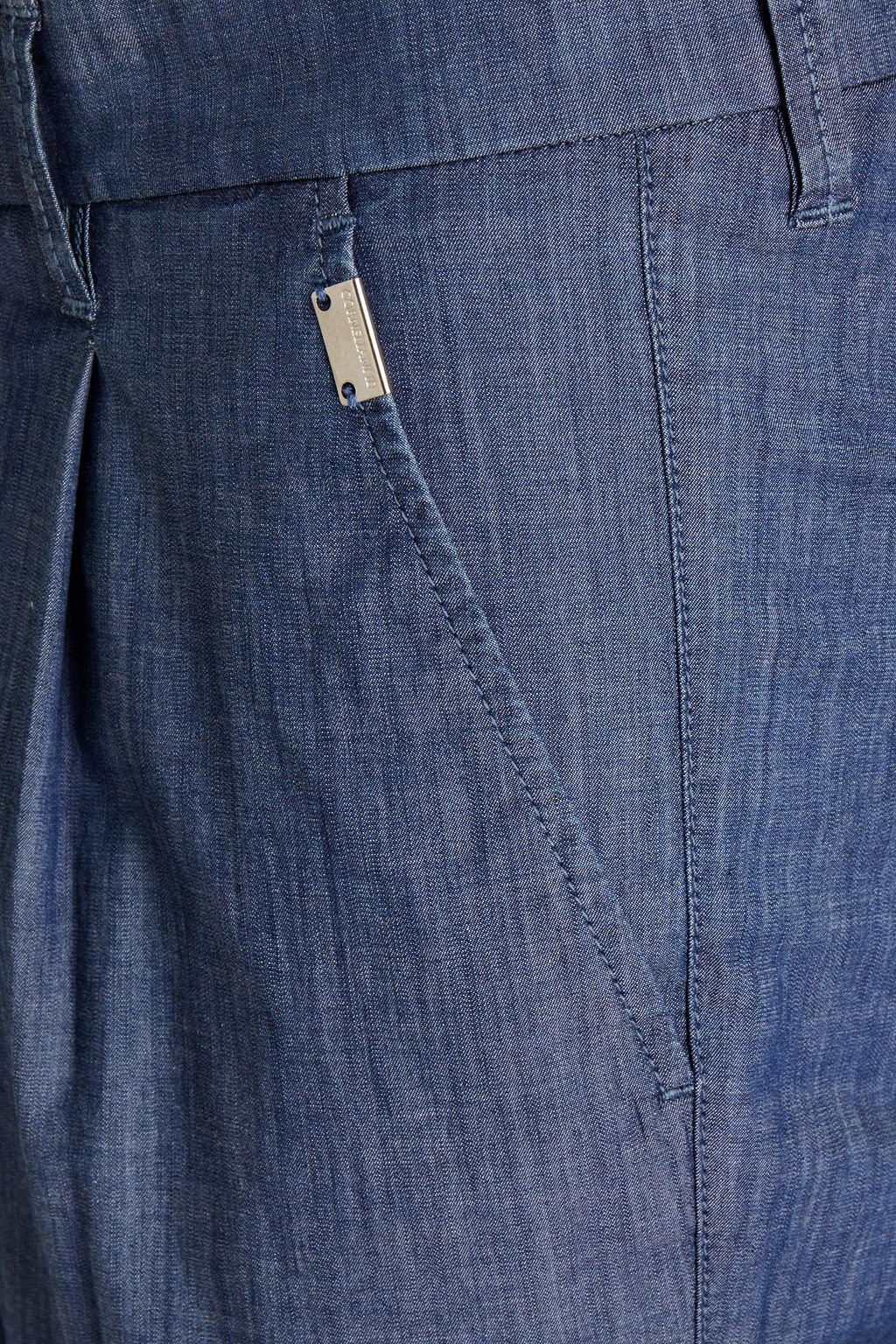 CORNELIANI ID Tapered mélange cotton-blend pants