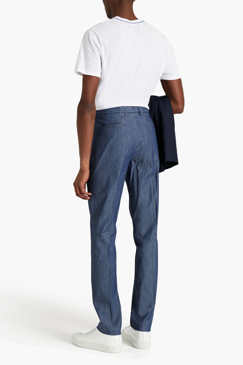 CORNELIANI ID Tapered mélange cotton-blend pants