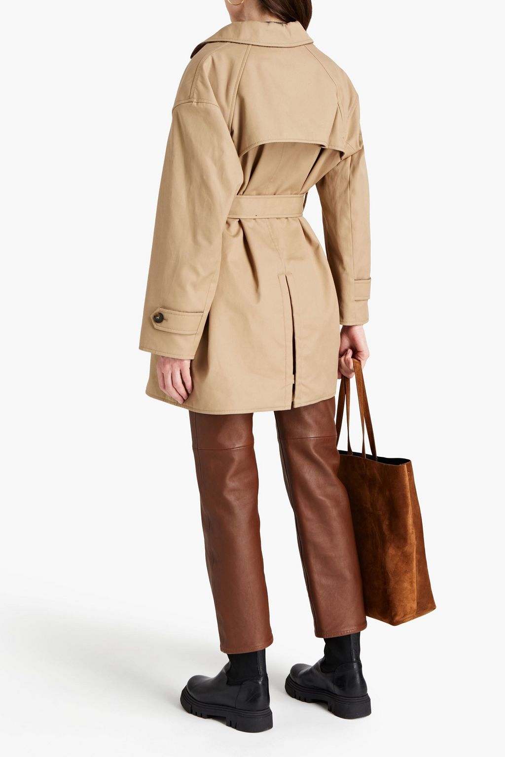 TOD'S Double-breasted gabardine trench coat
