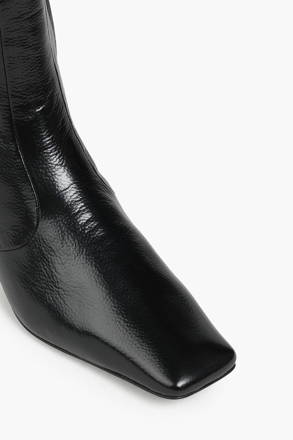 BY FAR Gilles glossed-leather ankle boots