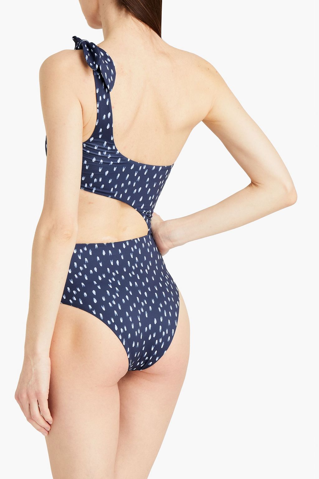 EBERJEY Ikat Stroke Ibiza 원 숄더 컷아웃 프린트 스윔수트