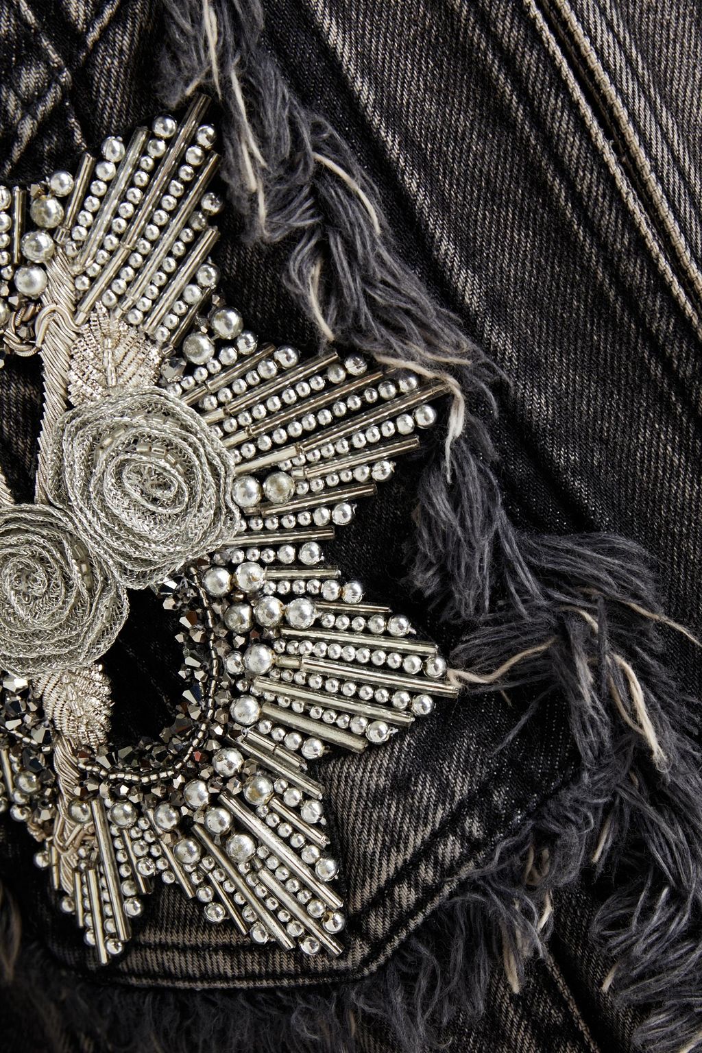 BALMAIN Embellished denim jacket
