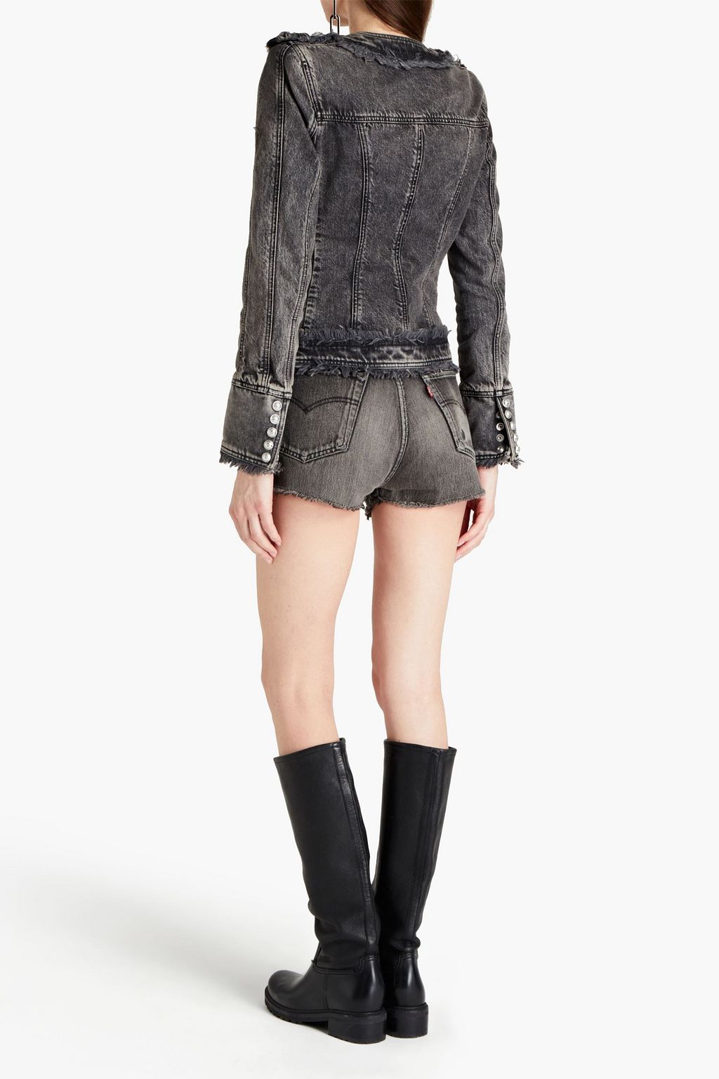 BALMAIN Embellished denim jacket