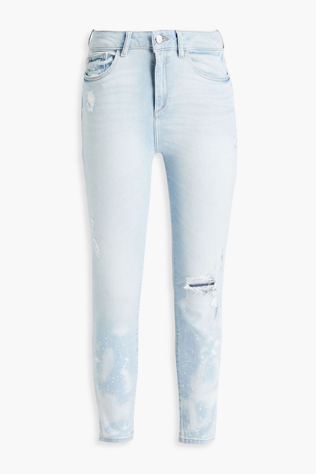 Light denim Distressed high-rise skinny 