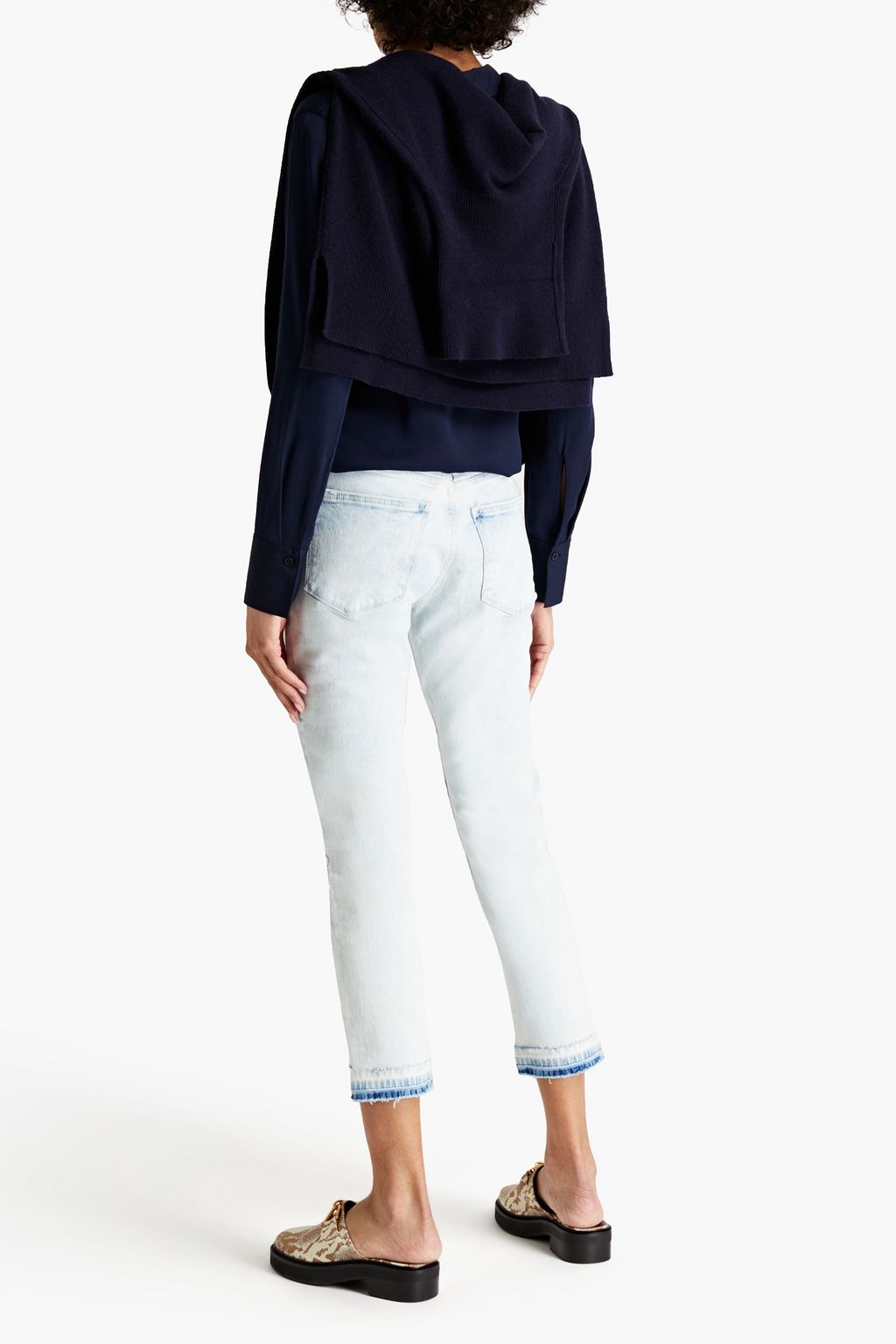 DL1961 Cropped high-rise straight-leg jeans