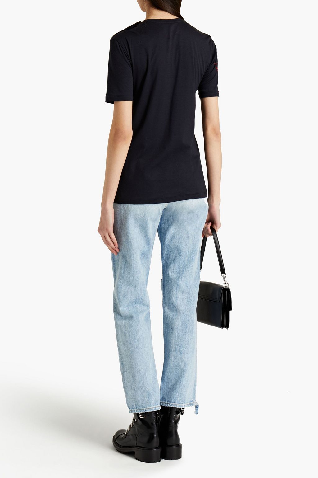 BALMAIN Printed cotton-jersey T-shirt