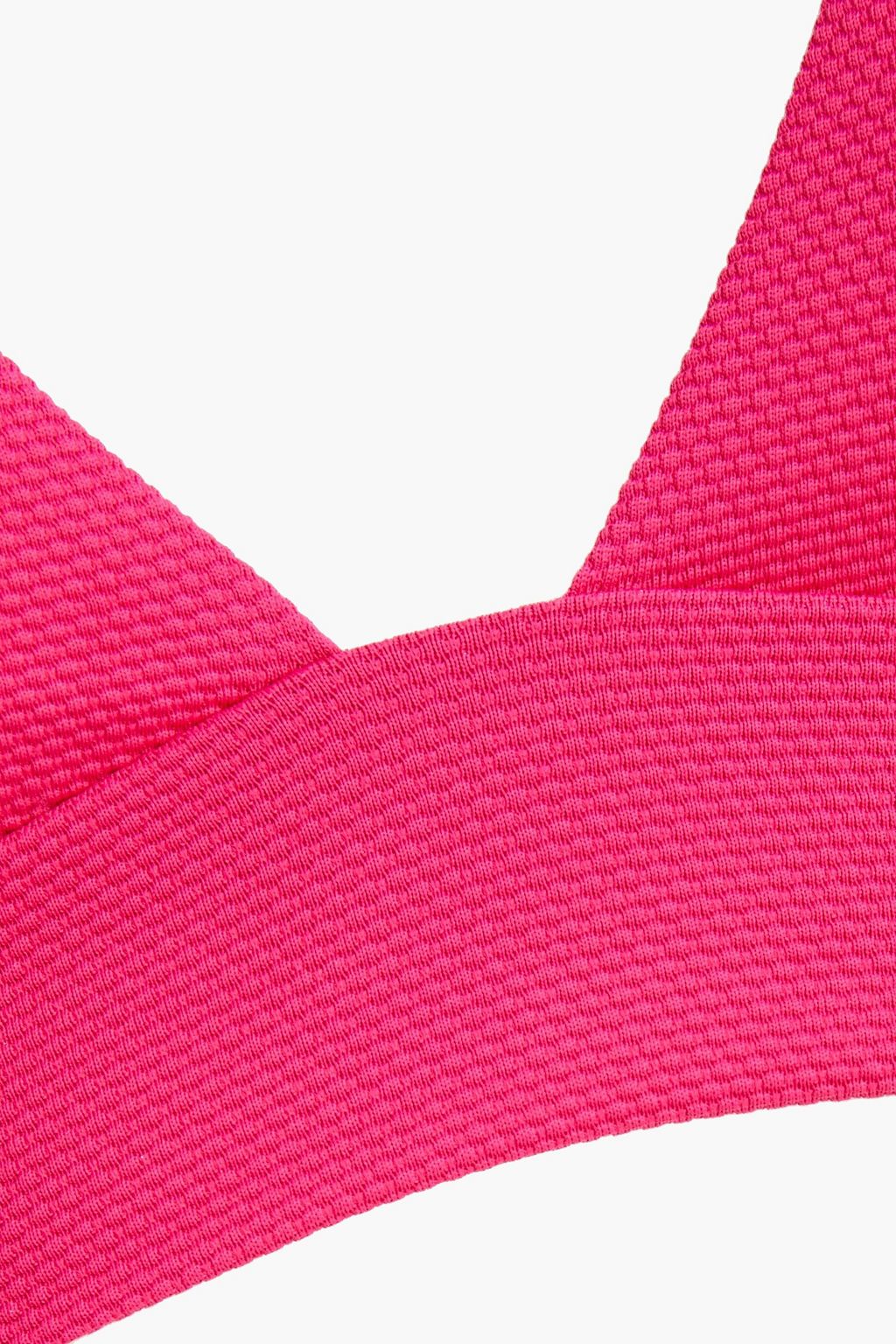 EBERJEY Stretch-piqué triangle bikini top