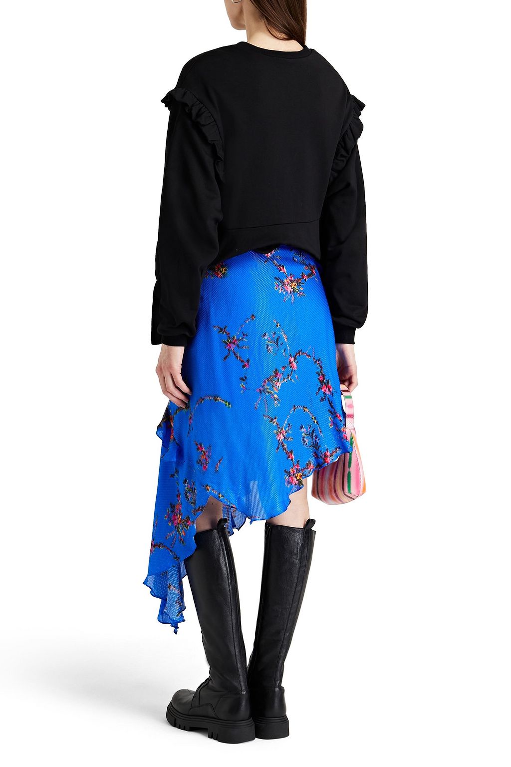 PREEN BY THORNTON BREGAZZI Edith asymmetric floral-jacquard skirt