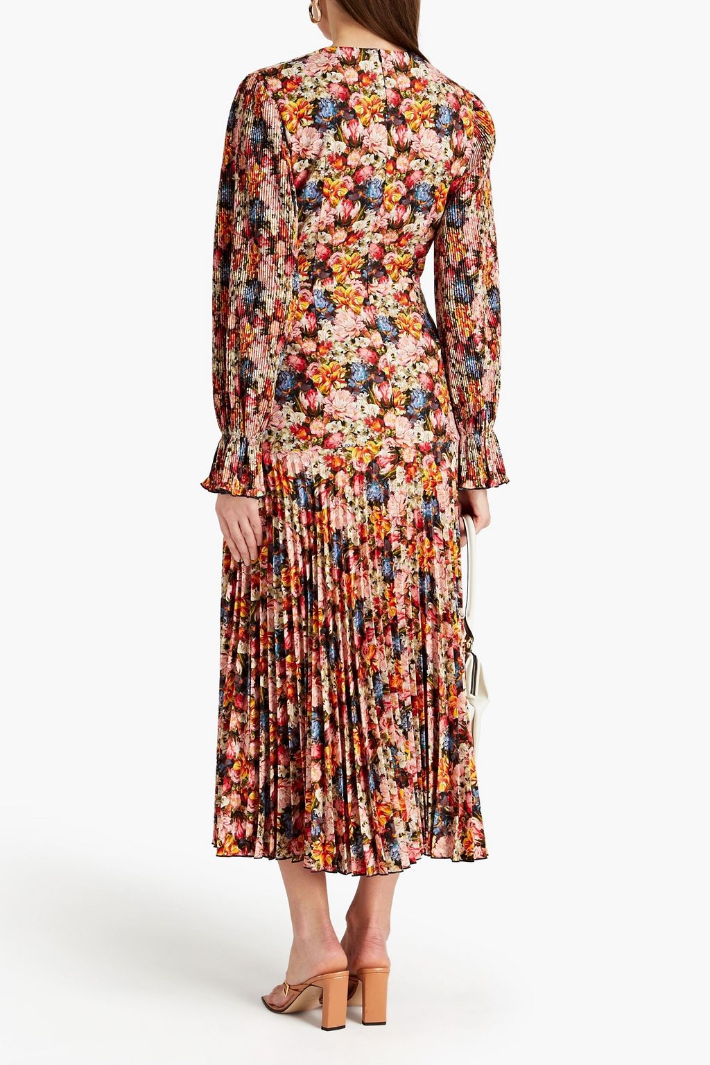 BORGO DE NOR Alexis wrap-effect floral-print crepe midi dress