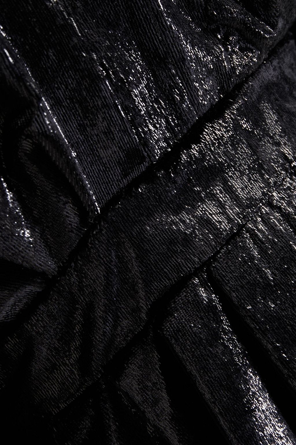 BALMAIN Metallic velvet mini dress
