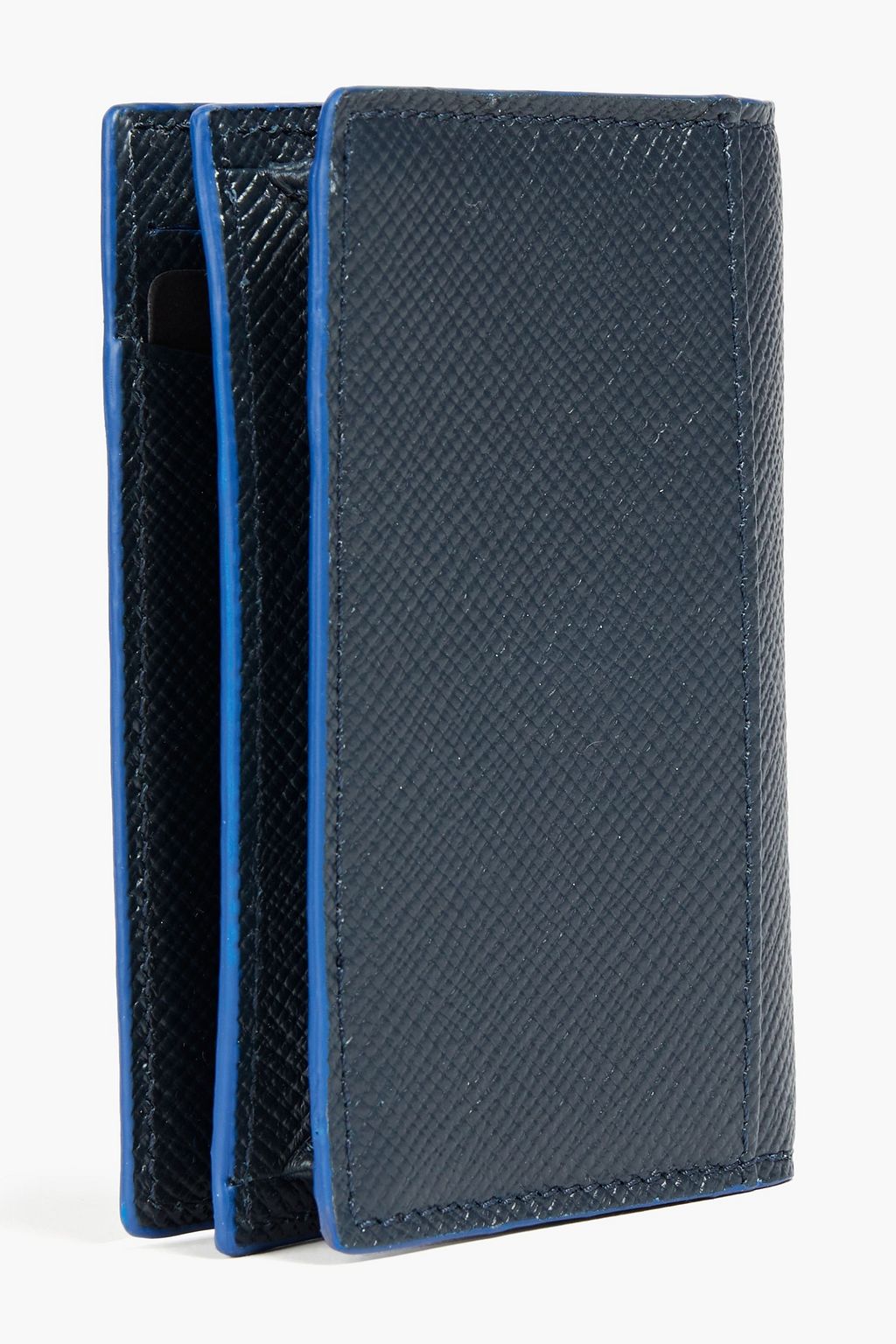 SERAPIAN Textured-leather cardholder