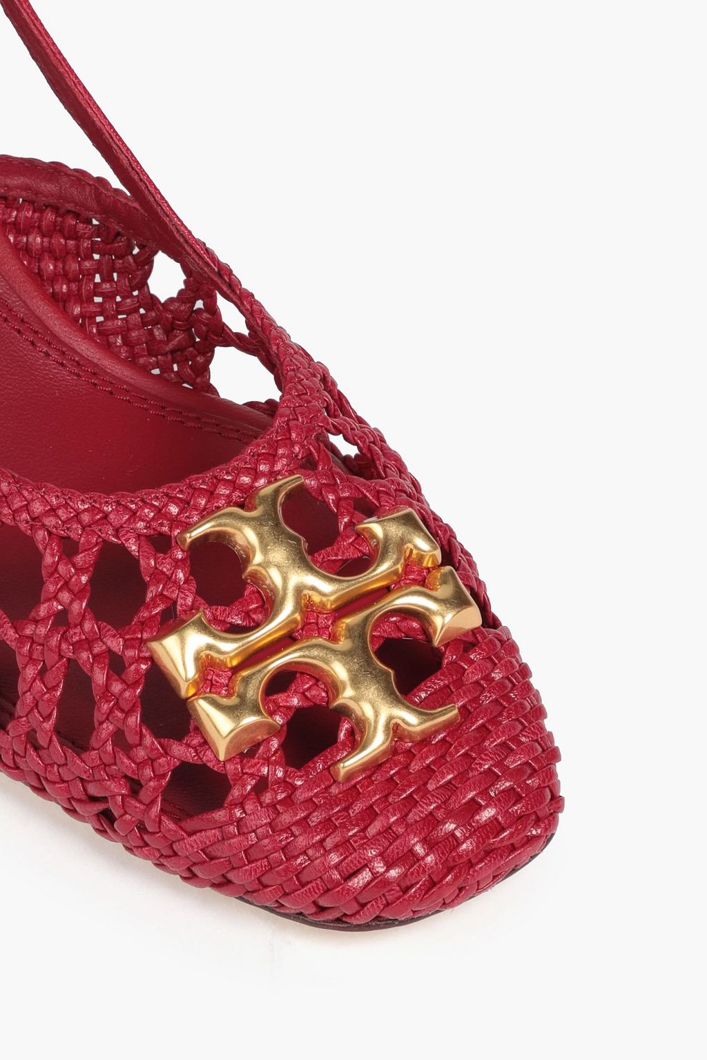 TORY BURCH Eleanor 55 embellished leather slingback pumps