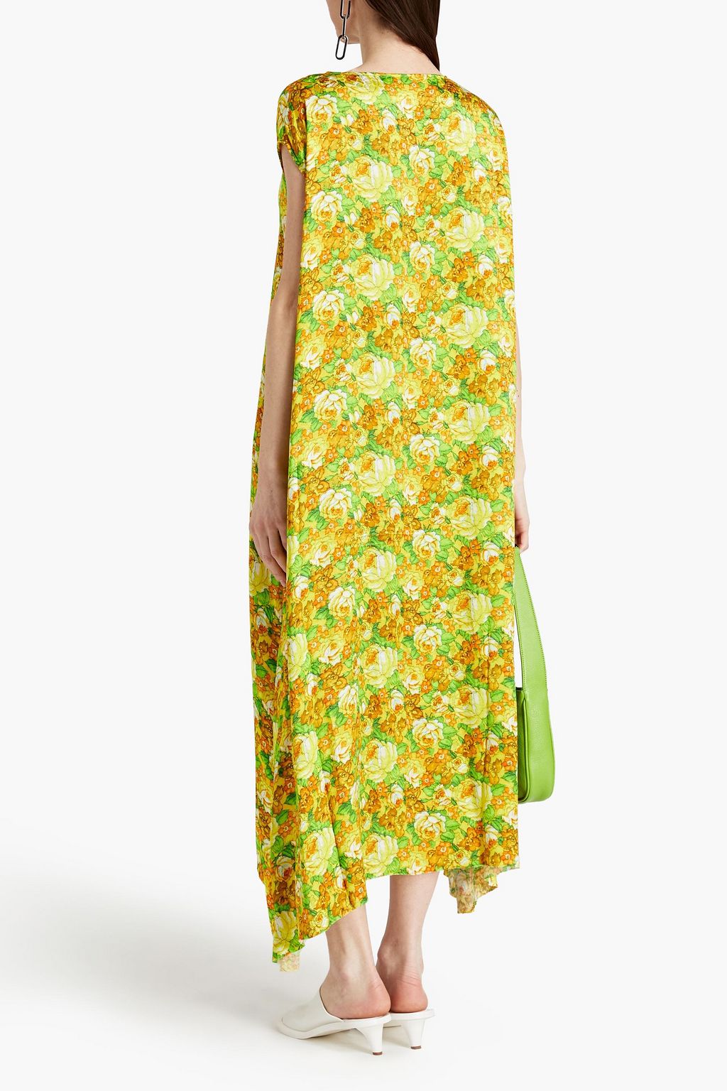 VETEMENTS Floral-print jacquard midi dress