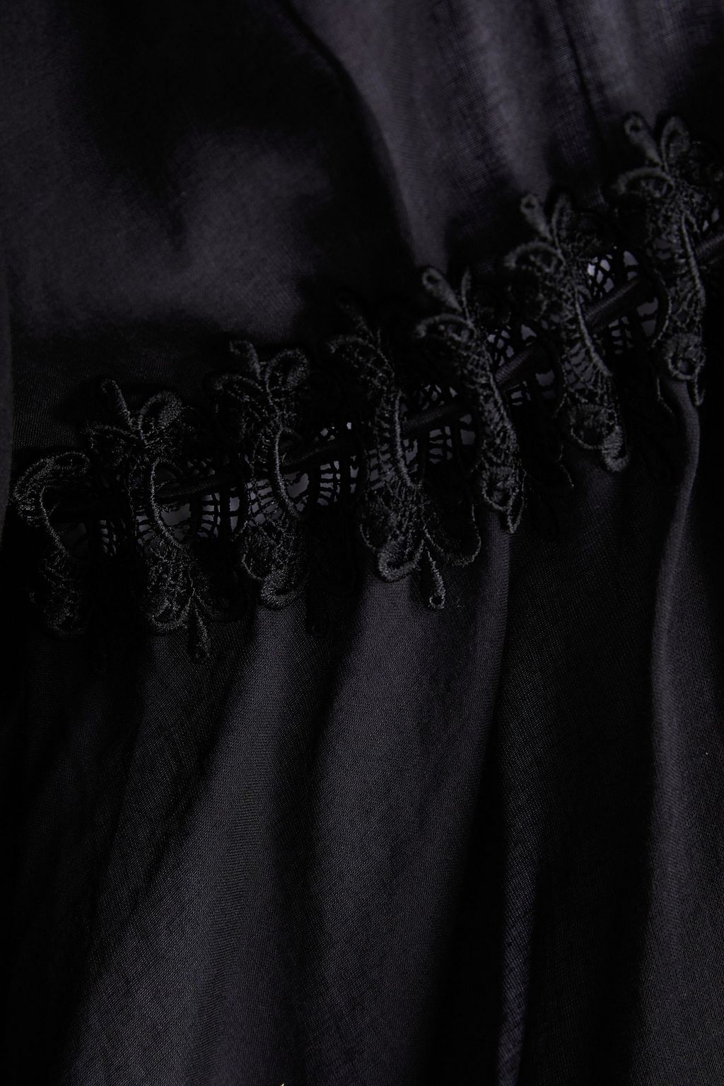 CHARO RUIZ IBIZA Indya guipure lace-trimmed cotton-blend kaftan