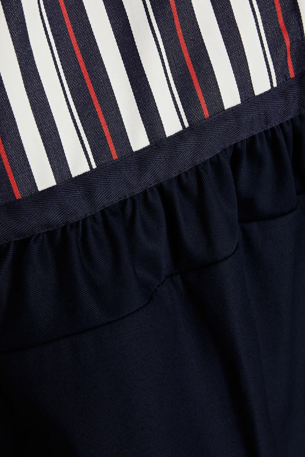 PALMER//HARDING Manon striped cotton-blend midi dress