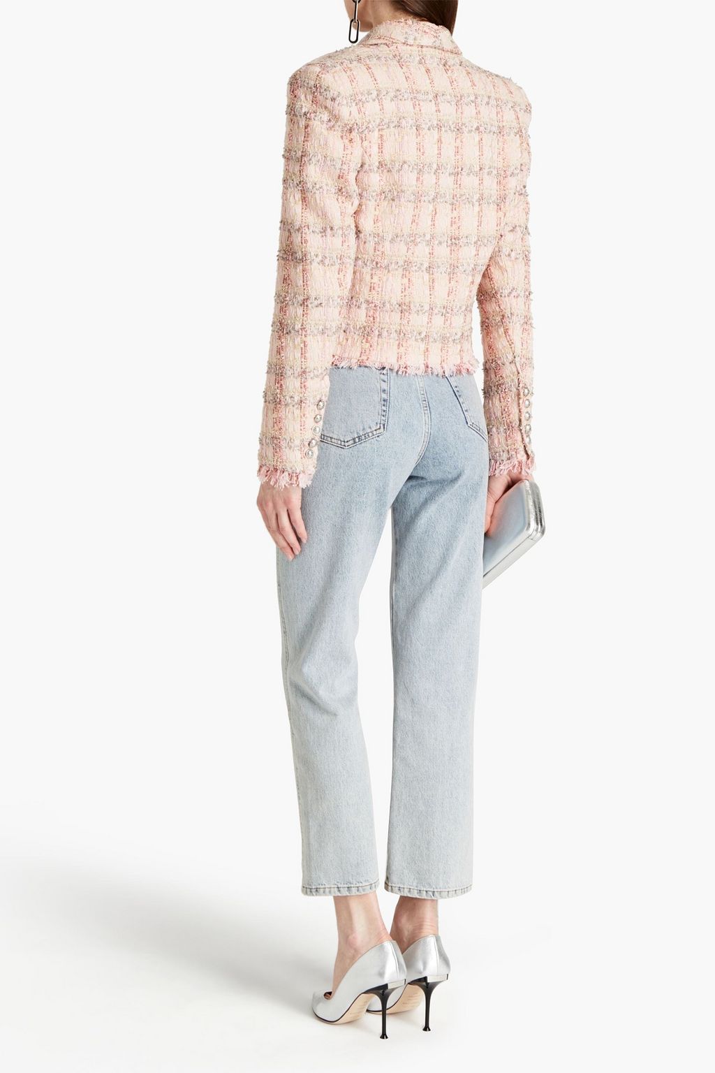BALMAIN Double-breasted tweed blazer