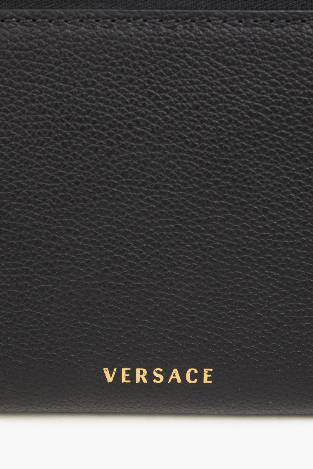 VERSACE La Medusa textured-leather continental wallet