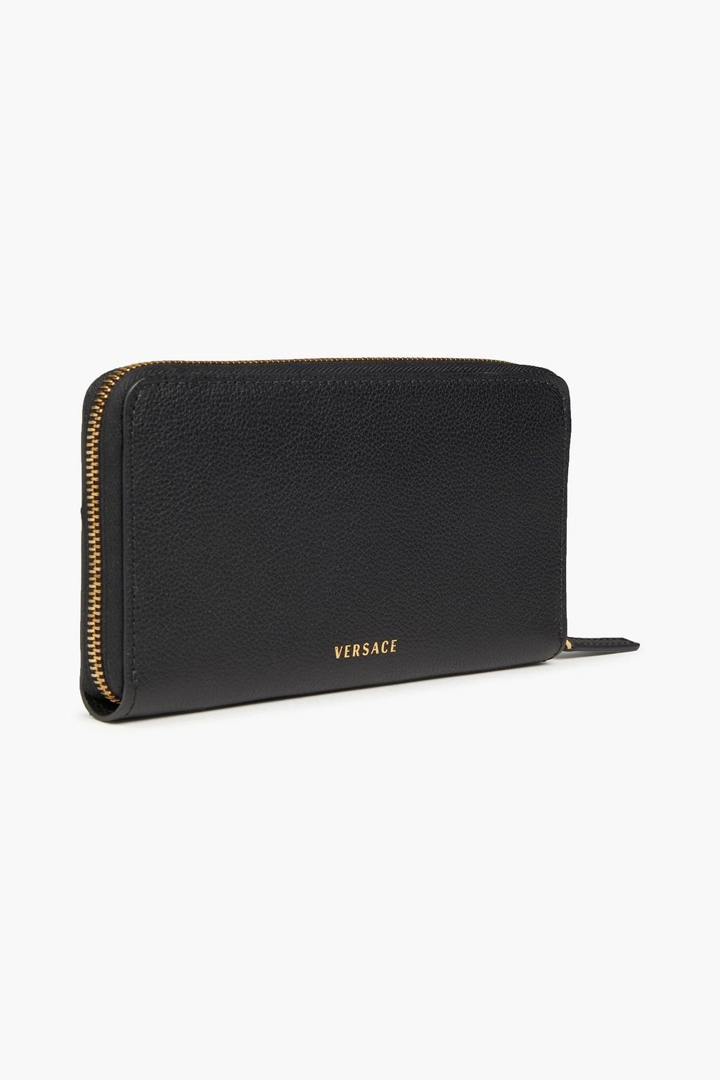 VERSACE La Medusa textured-leather continental wallet
