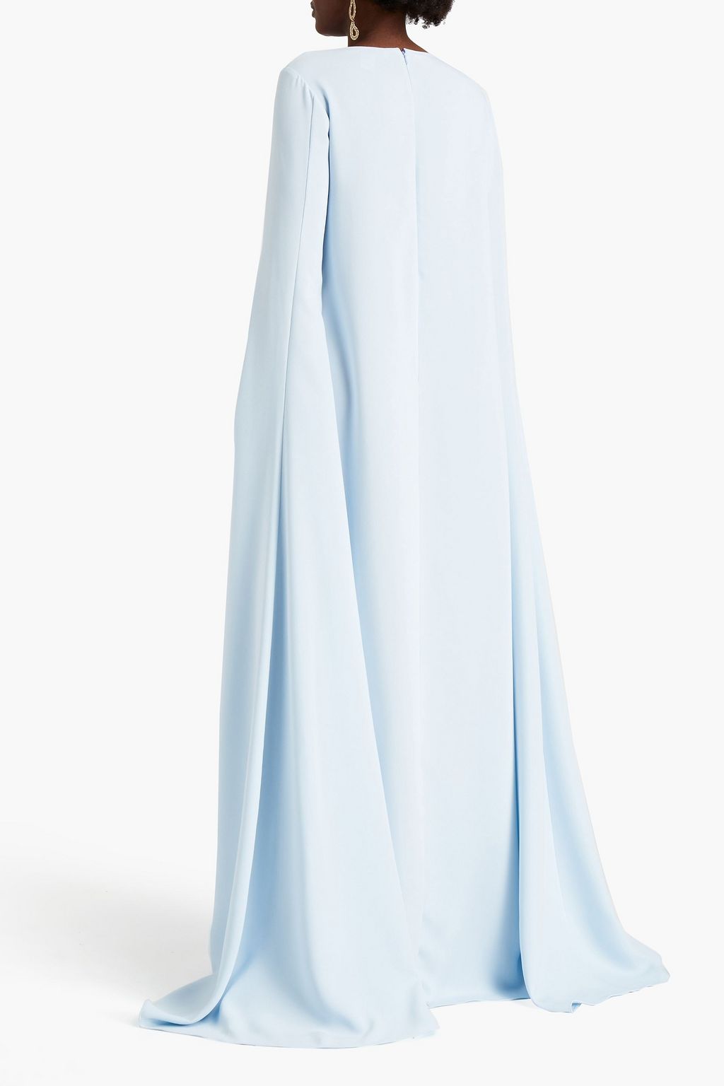 OSCAR DE LA RENTA Cape-effect crepe gown