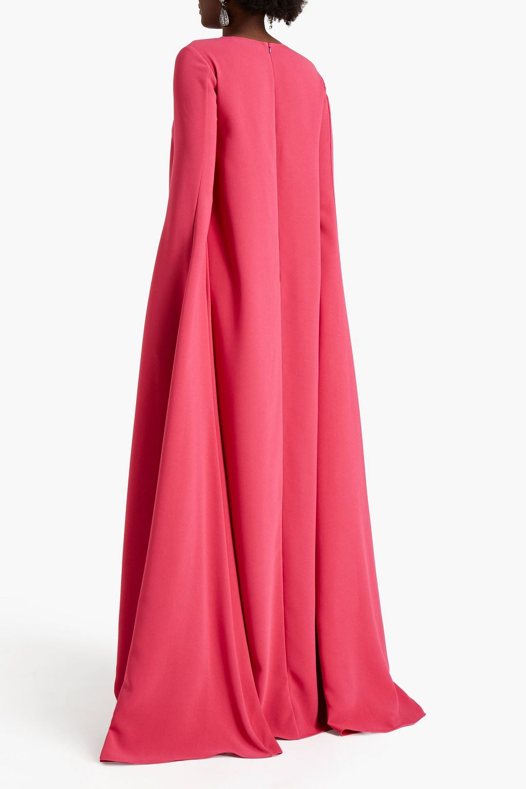 OSCAR DE LA RENTA Cape-effect crepe gown