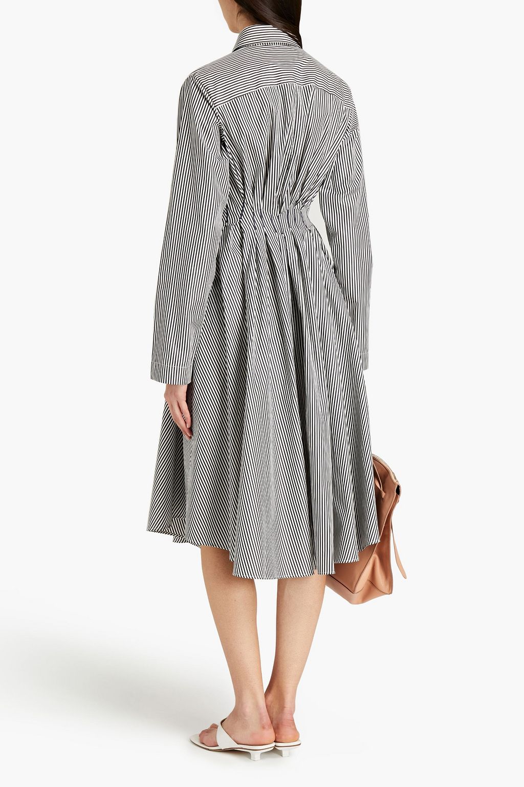 PALMER//HARDING Escen striped cotton-poplin midi shirt dress