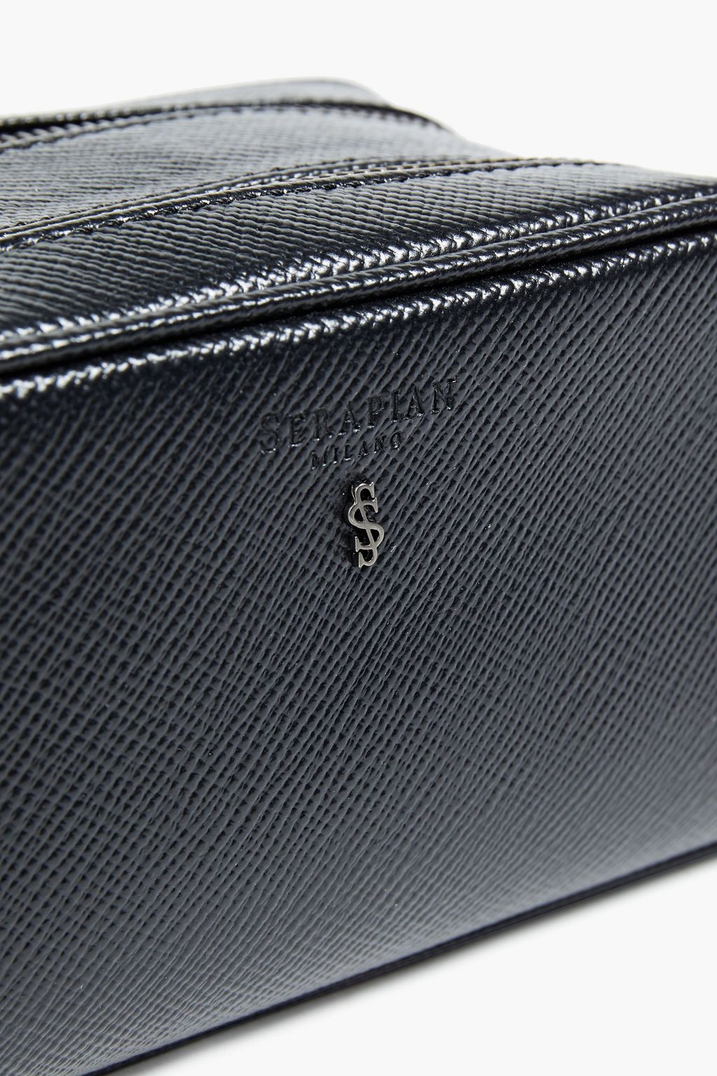 SERAPIAN Textured-leather wash bag