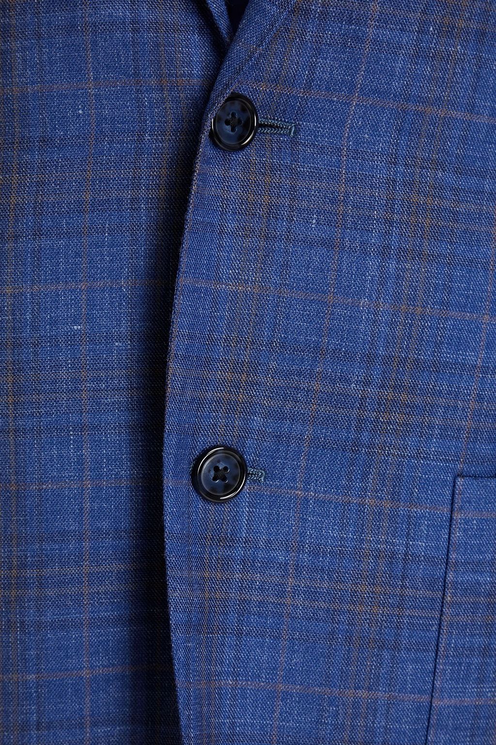 CORNELIANI Checked wool-blend blazer