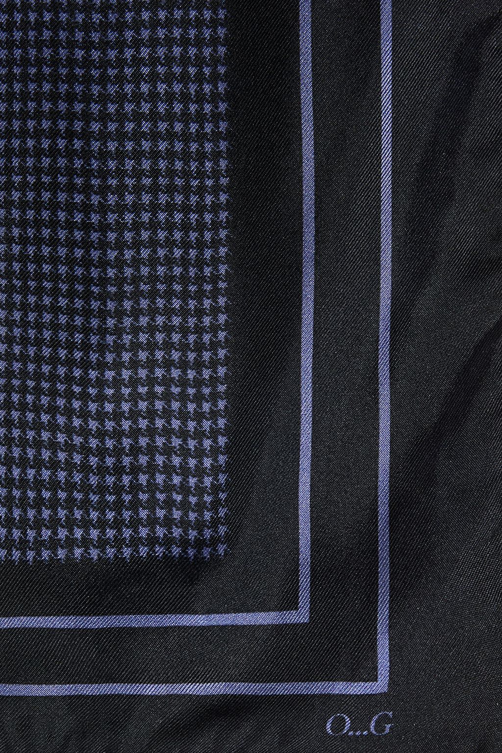 OFFICINE GÉNÉRALE Houndstooth silk-twill scarf