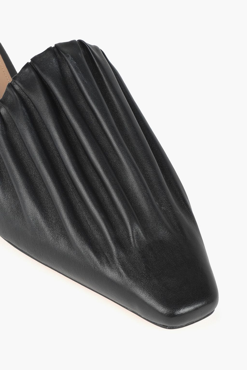 SAM EDELMAN Cecilia pleated leather slippers