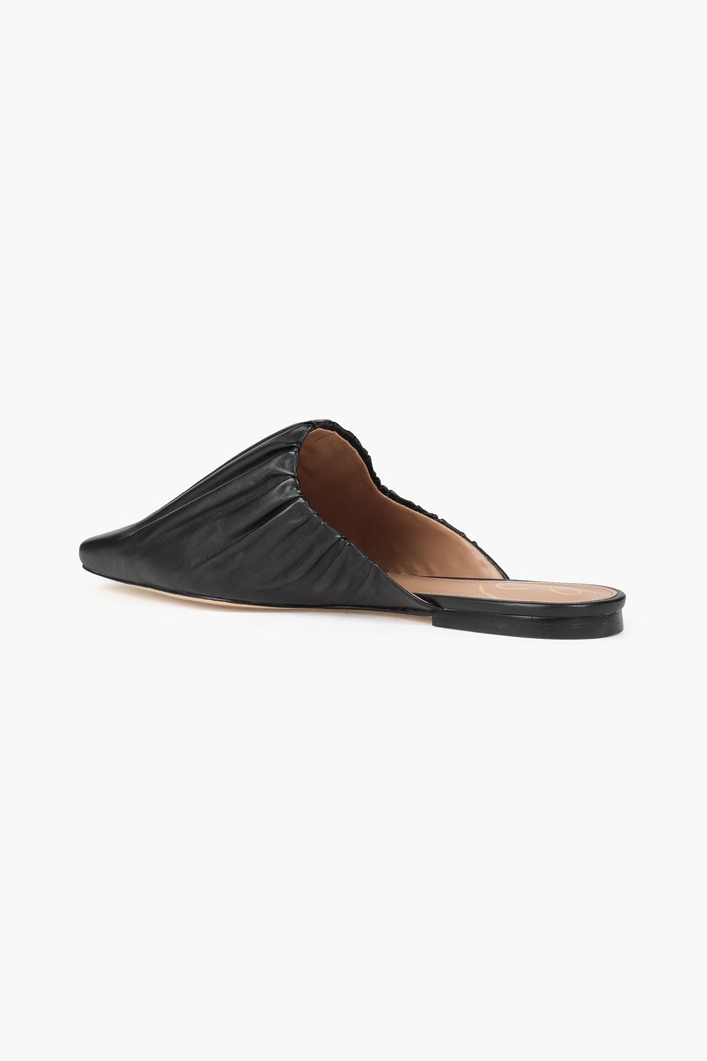 SAM EDELMAN Cecilia pleated leather slippers