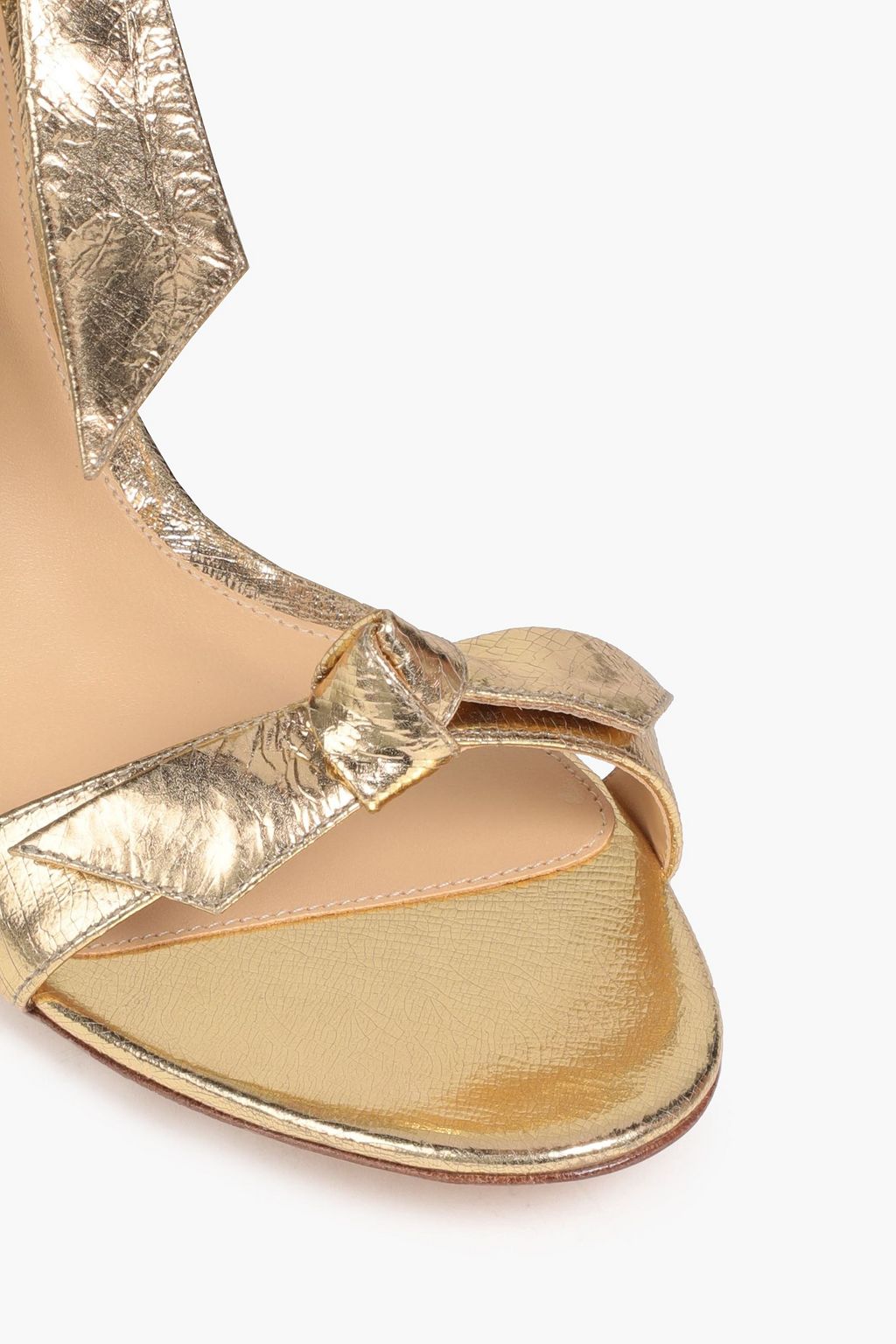 ALEXANDRE BIRMAN Clarita cracked metallic leather sandals