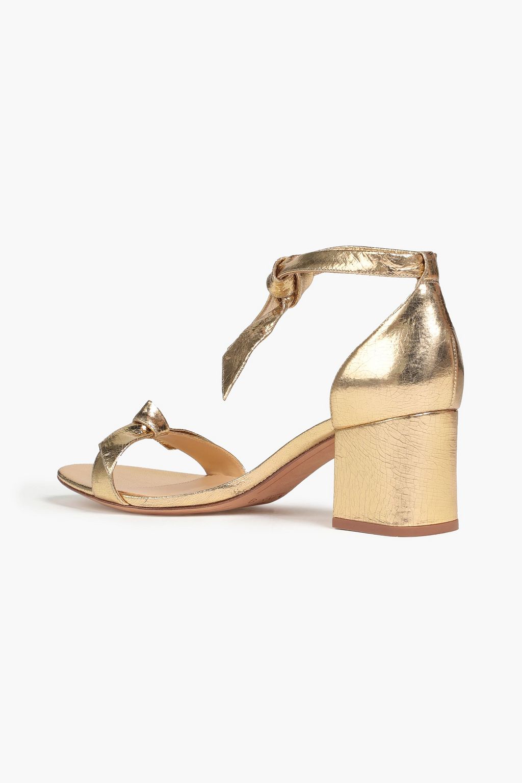 ALEXANDRE BIRMAN Clarita cracked metallic leather sandals