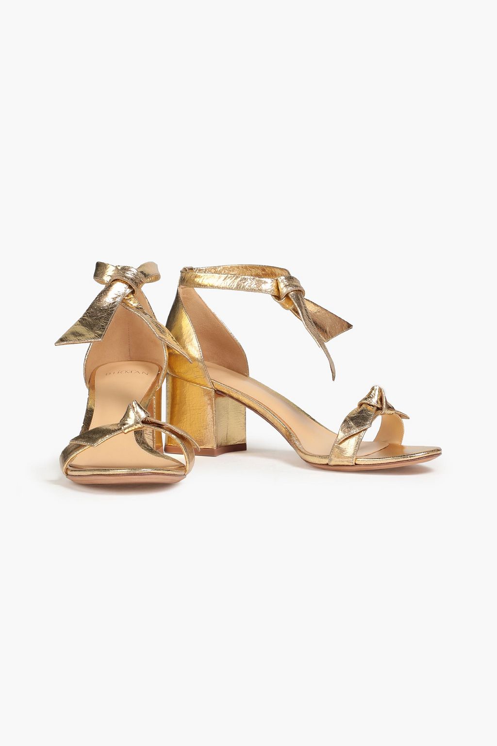 ALEXANDRE BIRMAN Clarita cracked metallic leather sandals