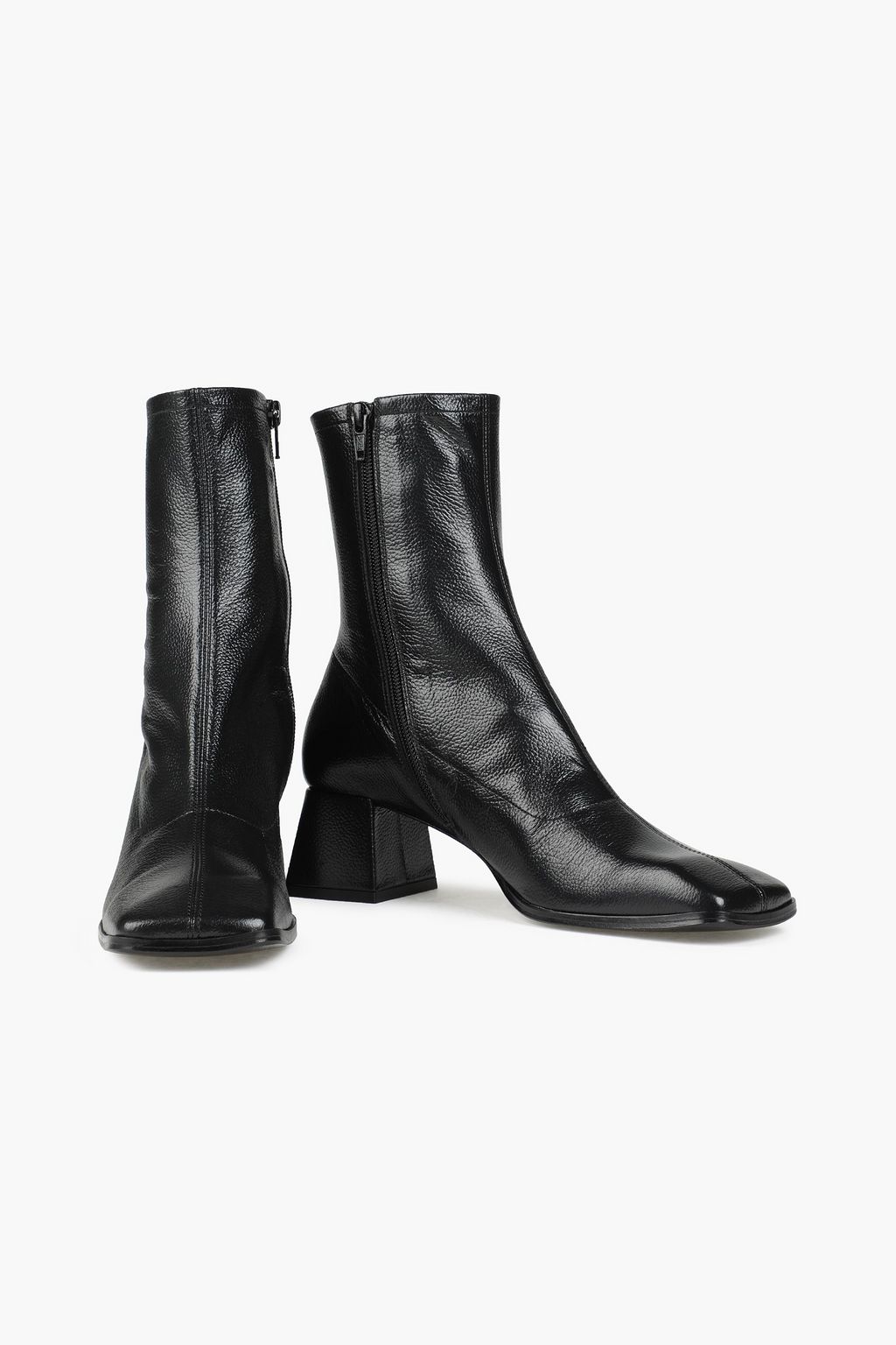 BY FAR Malik textured-leather ankle boots
