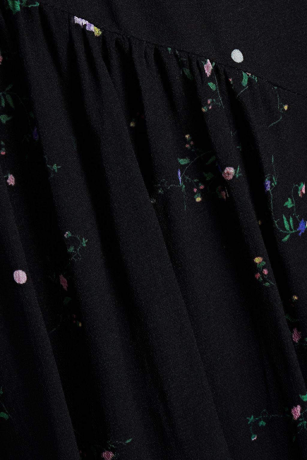 PREEN LINE Asymmetric tie-front floral-print georgette maxi dress