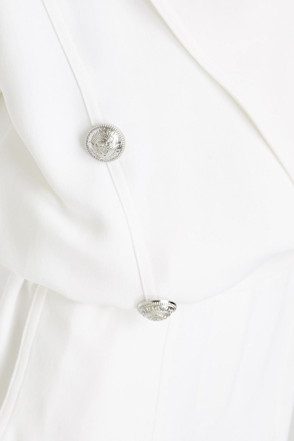 BALMAIN Wrap-effect crepe playsuit