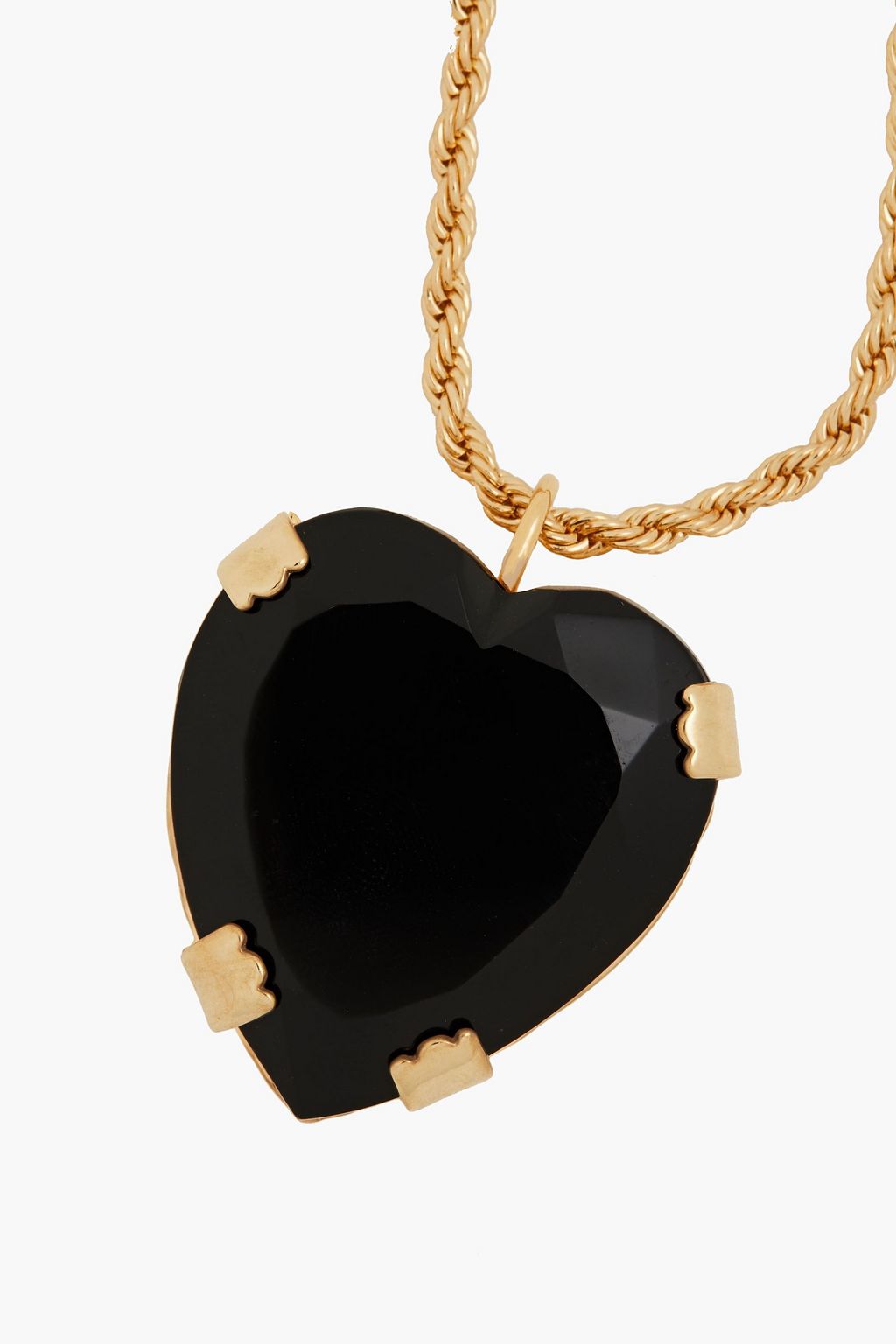 KENNETH JAY LANE Gold-tone glass necklace