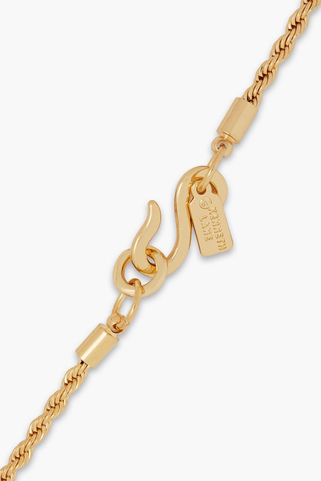 KENNETH JAY LANE Gold-tone glass necklace